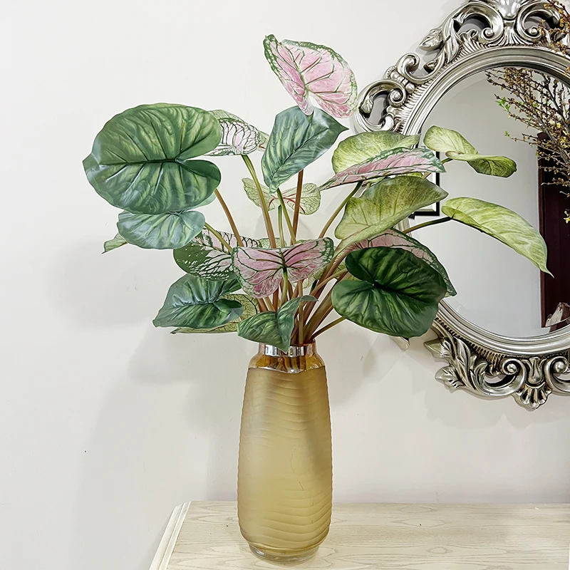 Artificial Trees Colorful Green Plants Multi-pronged Bunches of Calathea  Calathea Potted Indoor Decorative Flower Arrangements