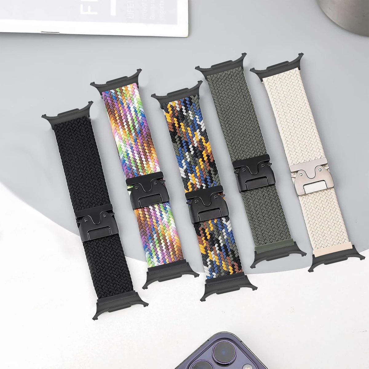 For Samsung Galaxy Watch Ultra Strap 47mm Accessories Magnetic Nylon Braided wrist belt Bracelet Correa Galaxy Watch7 Ultra Band