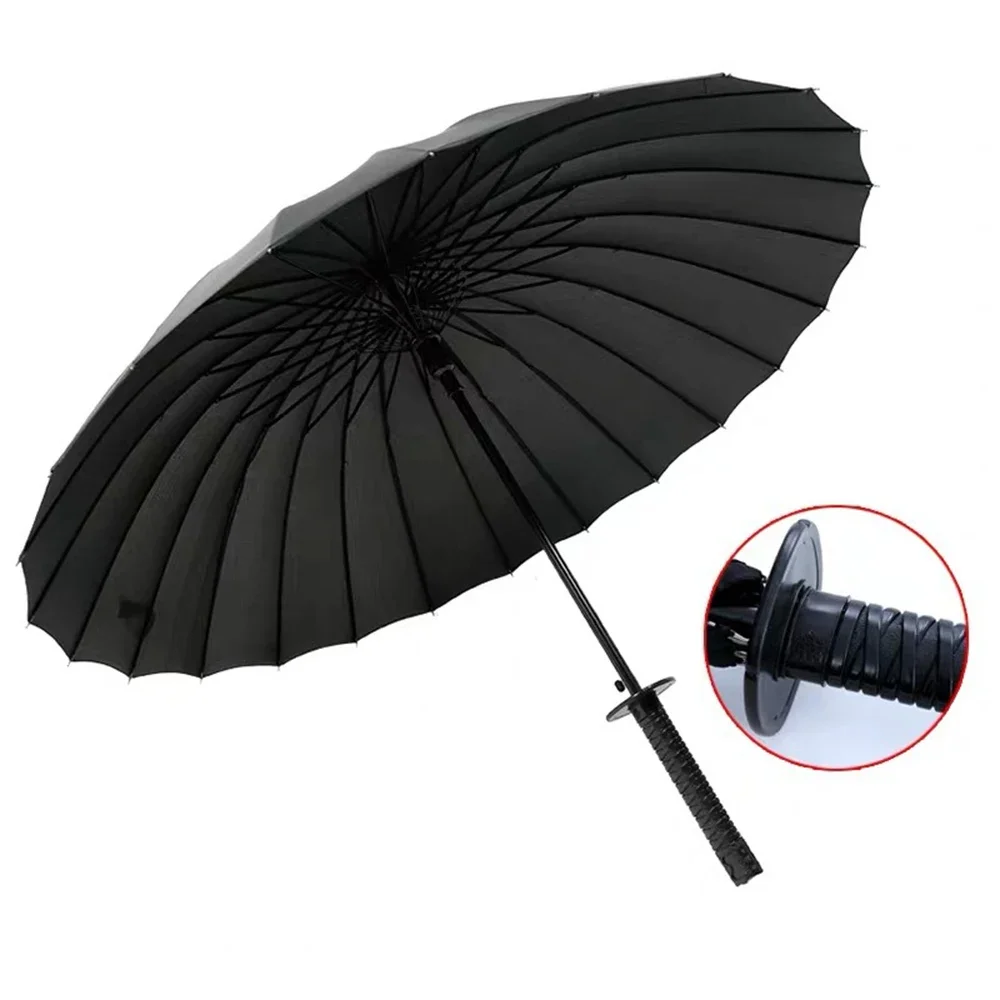 Japanese Ninja-like Katana Umbrella Samurai Sword Rain Thickened Straight Pole Umbrella Long Handle Big Windbreak