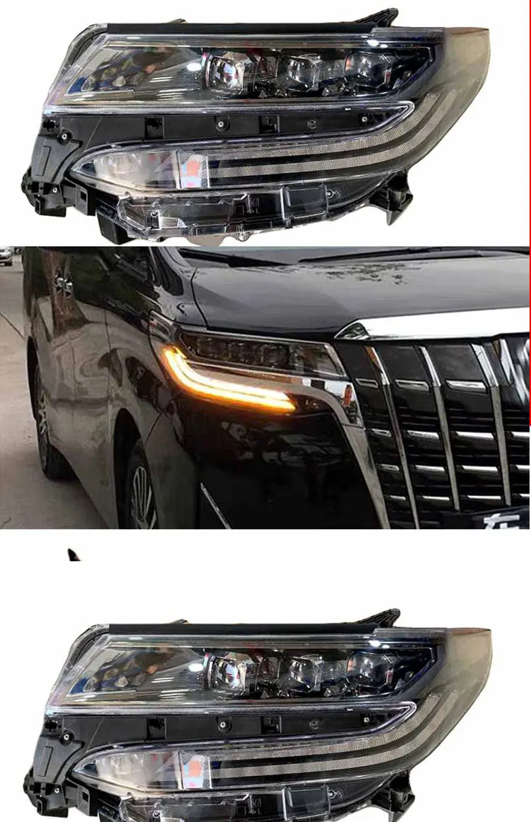 HYD 2023 Headlight For Lexus LM For Toyota Alphard Upgrade Style Headlamp with 3 LED Light Holder