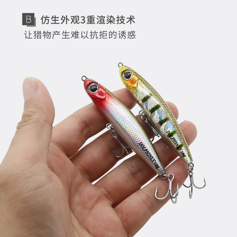 Señuelo Sumergible, Cebo Realista Tipo Minnow, Diseño de Largo Alcance para Peces Pequeños de Agua Dulce, Tilapia y Pez Blanco