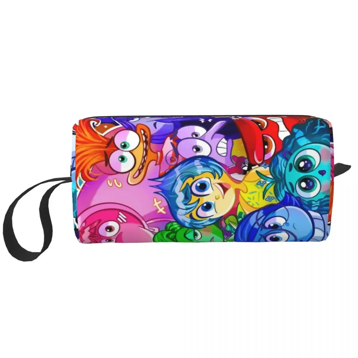 Inside Out Emotions Anxiety Cosmetic Bag for Women Makeup Bags Cartoon Travel Water Resistant Toiletry Bag Organizer Pouch