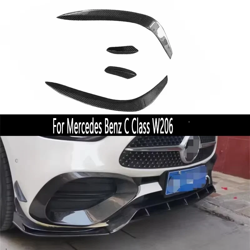 

For Mercedes Benz C Class W206 C63 C200 Carbon fiber wind knife fog lamp air vent decorative strip Upgrade body kit