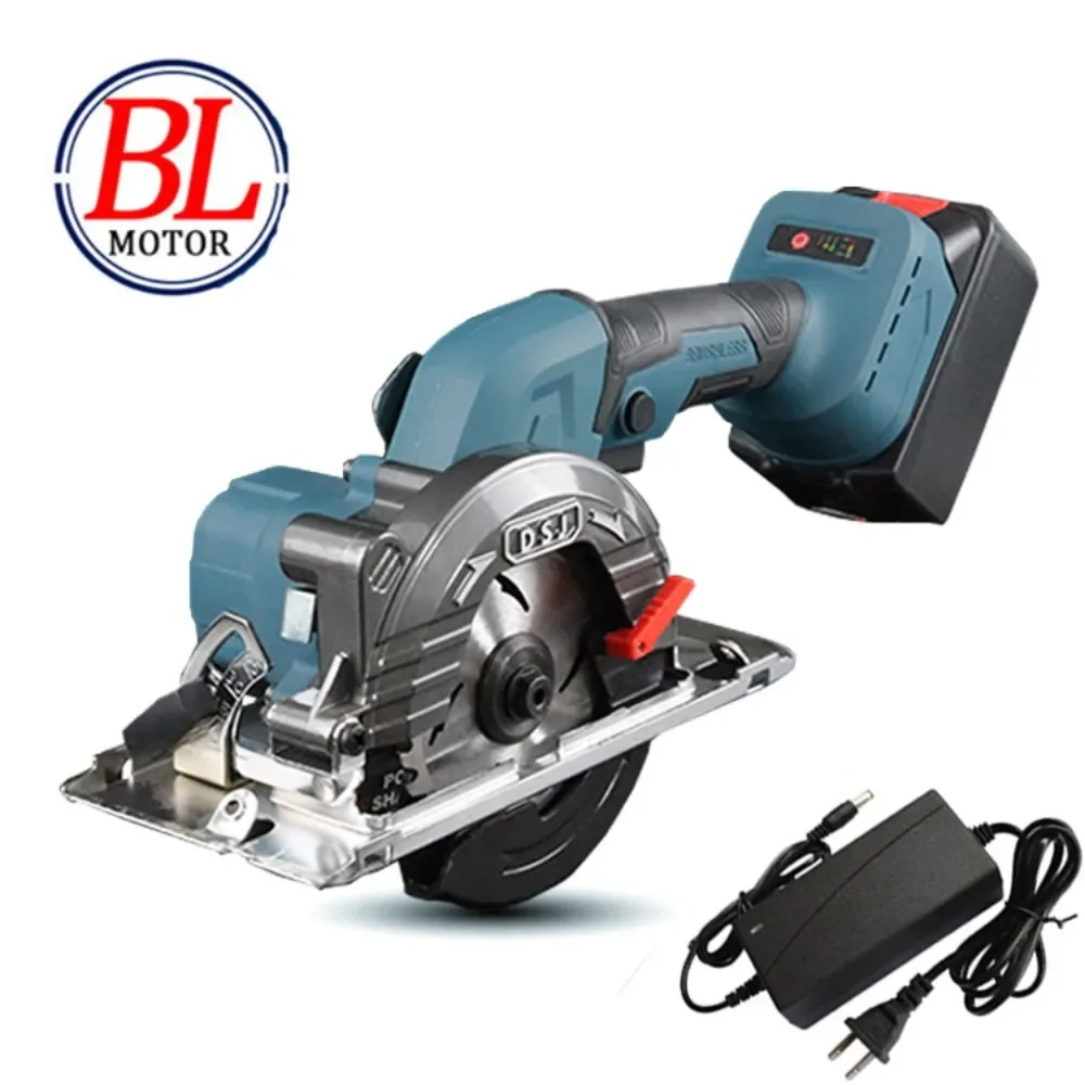 Brushless Circular Saw 5 Inch 125mm Multifunctional Cutting Tool Handheld Cordless Electric Chainsaw for Makita 18V Battery