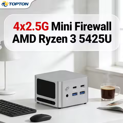 Super Mini Firewall Router PC M1 AMD Ryzen 3 5425U 4x 2.5G LAN i226-V 8GB LPDDR4 4266MHz Pocket Computer Proxmox pfSense Box