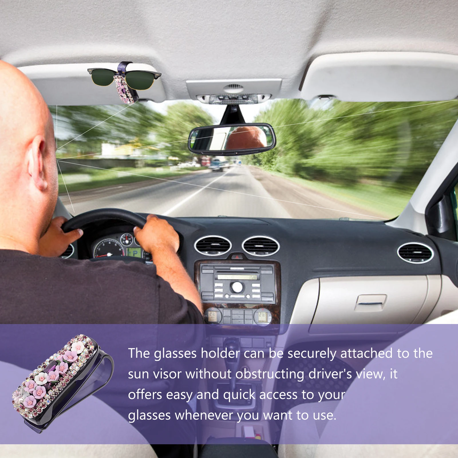 

Glasses Car Holder Accessory Sun Visor Clip Sunglass Bracket Sunglasses for Baby