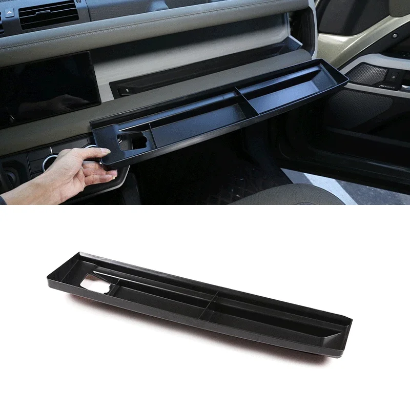 

The front passenger dashboard storage compartment is suitable For Land Rover Defender 20-22 ABS