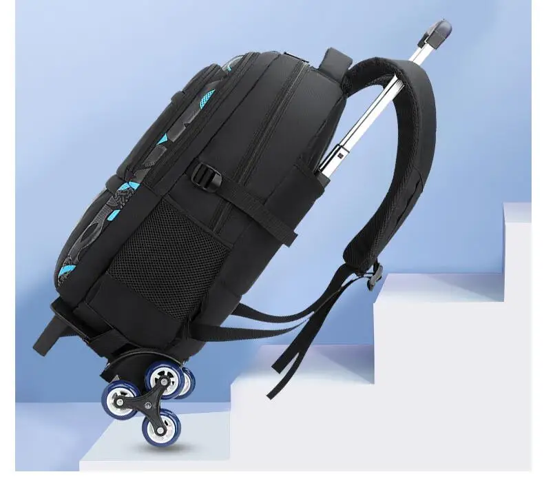 Children School Wheeled Backpack for boys School Trolley Bag Rolling Backpack bag for Boys Primary Student Schoolbags on Wheels