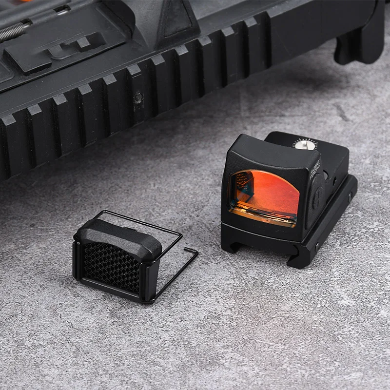 ホログラフィックトイガンRMRレンズプロテクター反射防止レッドドットサイトスコープキルフラッシュメタルアクセサリーフラッシュ保護カバー