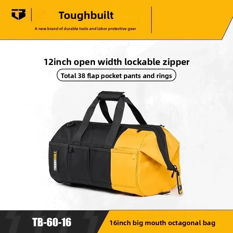 

TOUGHBUILT 40/50 см открывающаяся восьмиугольная сумка с большим ртом TB-60-16/20 коробка для хранения оборудования сумка