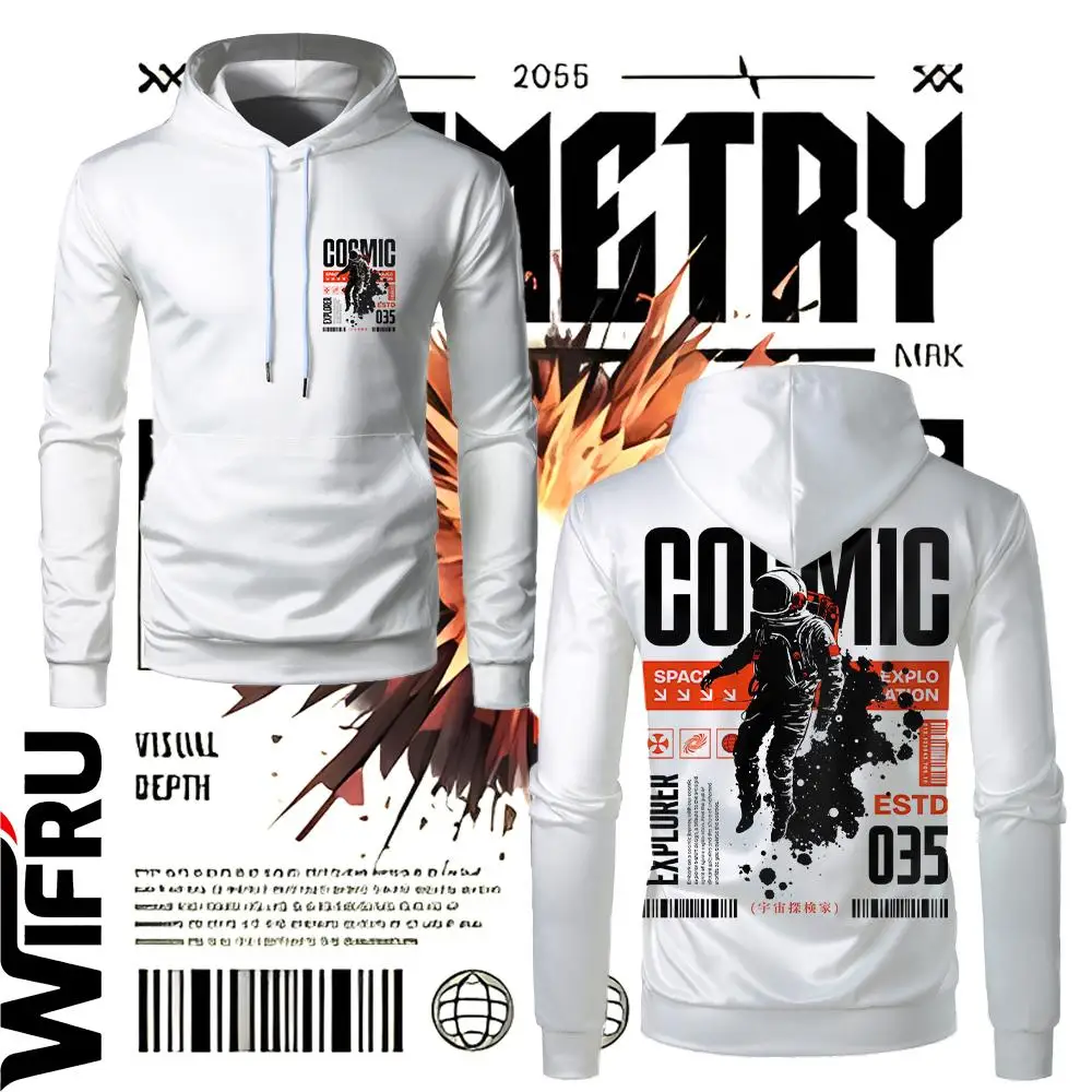 

Autumn/Winter Astronaut Graphic Print Hoodie Y2K Loose Space Thin Style Sweatshirt Cool And Trendy Pullovers For Men And Women