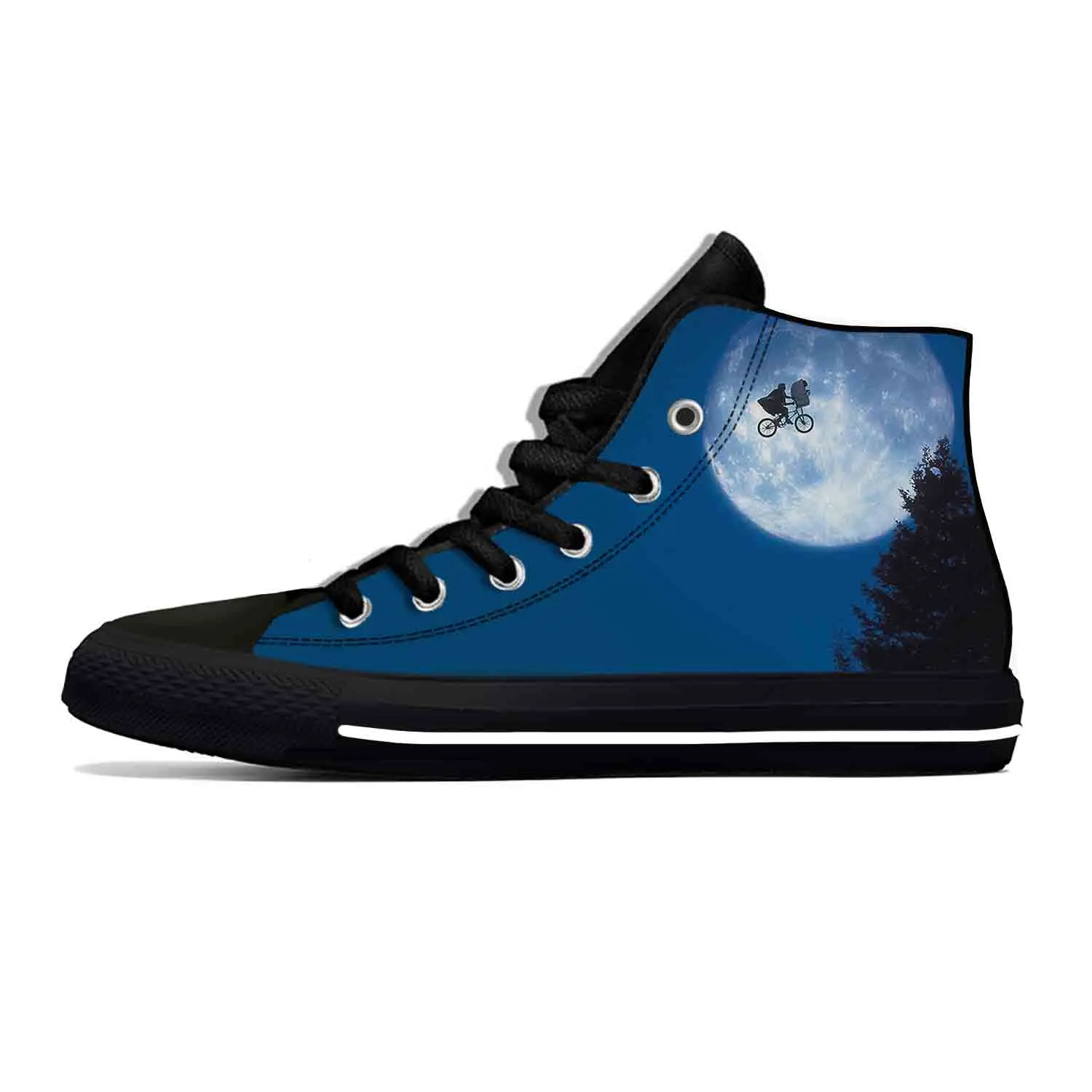 ET Extra Terrestrial Alien Anime Cartoon Comic Casual Cloth Shoes High Top Lightweight Breathable 3D Print Men Women Sneakers