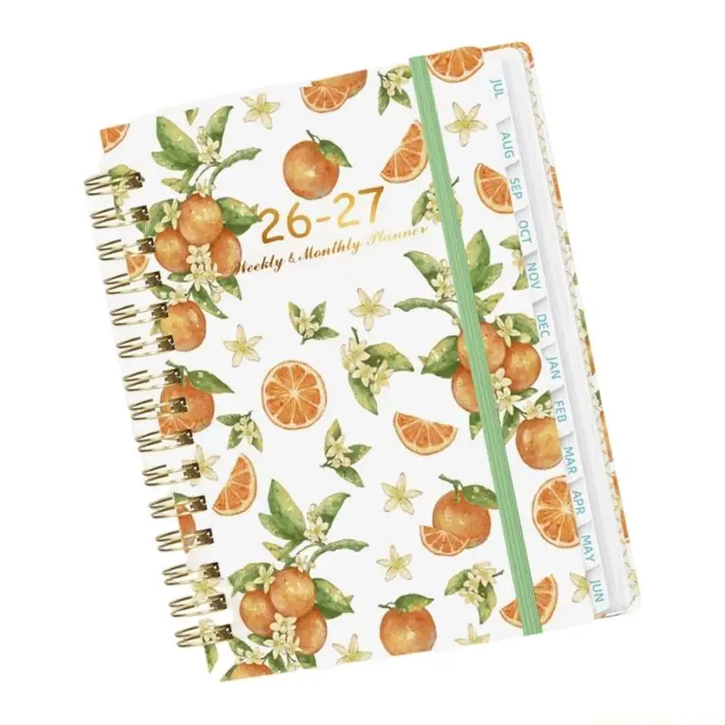 Weekly Monthly Planner Journal Notebook with 140 Pages for Work Study Planning