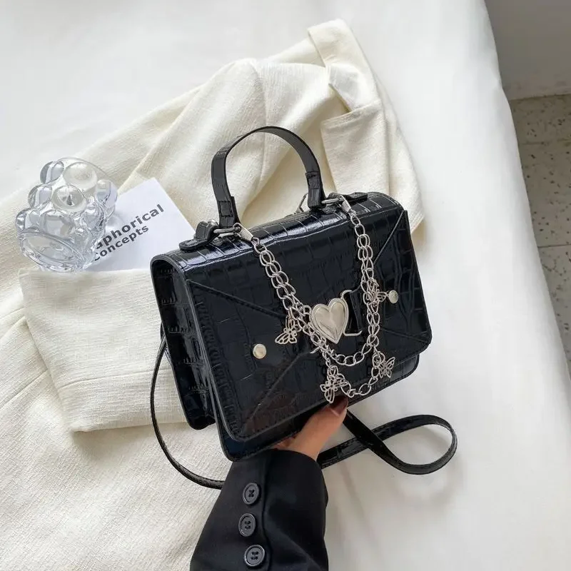 Women Crossbody Bags Texture Messenger Purses Flap Handbags Vintage Alligator Pattern Small Square Bag Chain girls Shoulder Bags