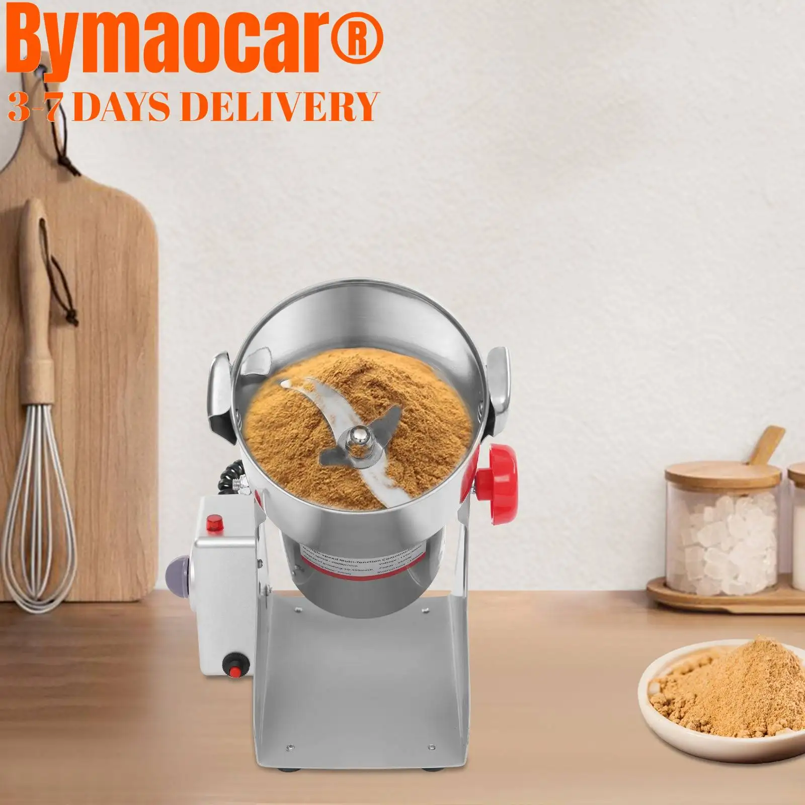 1000g Electric Grain Grinder Mill with Timing Function 3600W High Speed Commercial Pulverizer Dry Herb Grain Spice Coffee Seeds
