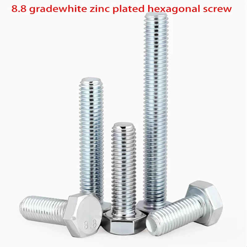 

M10 M12 M14 M16 M18 Galvanized Outer Hexagonal Screws 8.8 GradeZinc Outer Hexagonal Bolts High Strength Screws