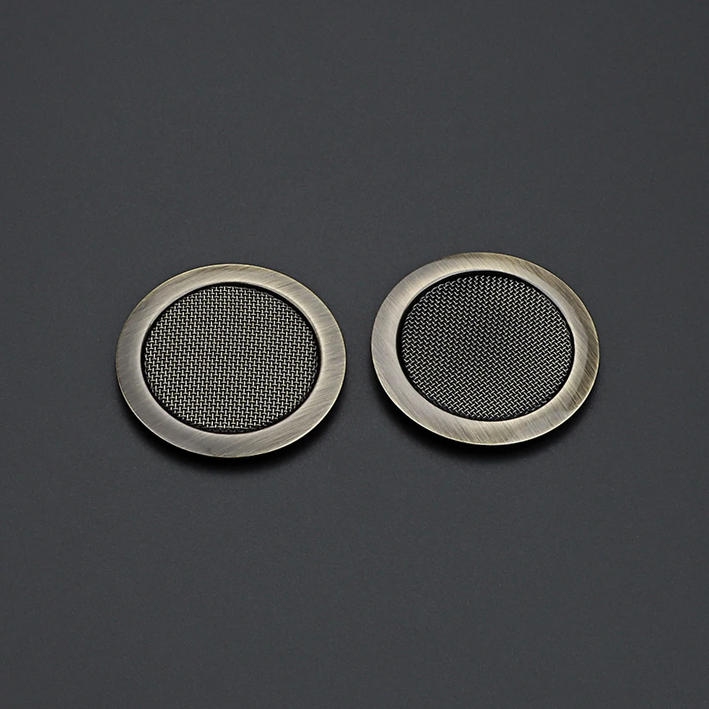 

2 Pcs Electronic Duobaoqin Net Cover Resonator Guitar Part Copper Screen Sound Hole Insert