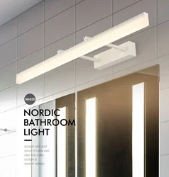 LED Mirror Light 40cm 12W AC90-240V Waterproof Modern Cosmetic Acrylic Wall Lamp For Bathroom Mirror Lamp Light sconce lamp