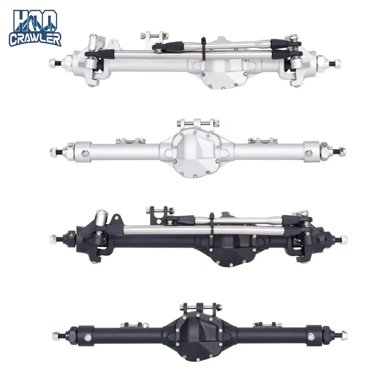 Hoocrawler CNC Aluminum Axle Alloy Front & Rear Straight Axles for 1/10 RC Crawler Axial SCX10 II, VS4-10 – Upgrade Parts