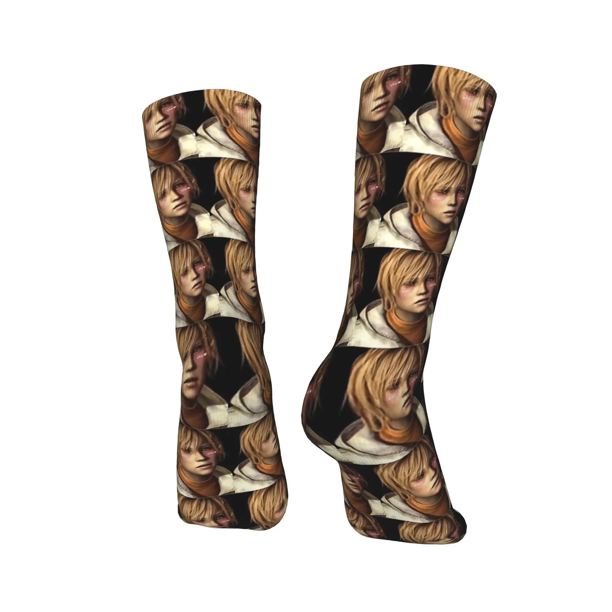 Snapchat กรอง Heather Mason Silent Hill 3 ถุงเท้าเกาหลี Unisex ผู้ชายคุณภาพถุงเท้ารูปแบบวิ่งถุงเท้าป้องกันการลื่นไถล