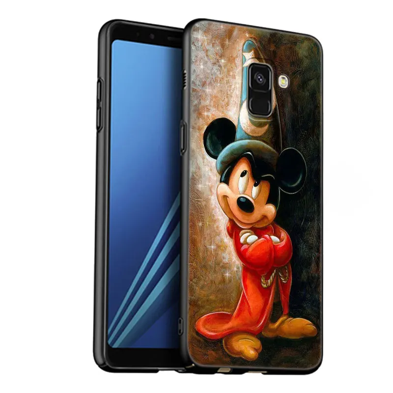 Fantasia Mickey Mouse Phone Case For Samsung Galaxy A01 A03 Core A04 E A02 A05 A10 A20 A21 A30 A50 S A6 A8 + A7 2018 Black Cover