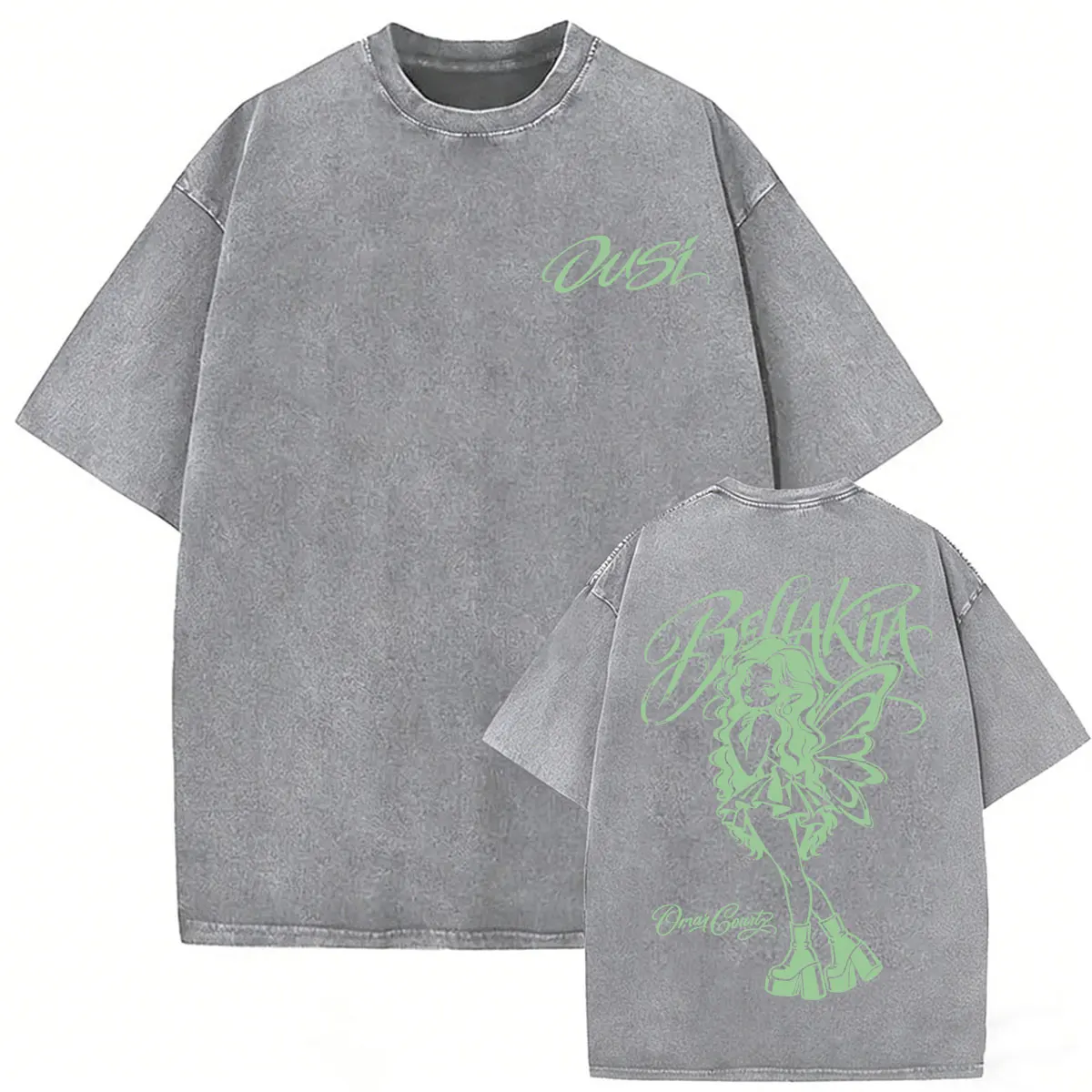 Vintage Washed Omar Courtz Por Si Manana No Estoy Tour T-Shirts Herren Damen Mode Ästhetisches T-Shirt Streetwear Oversized T-Shirt – Detail 15