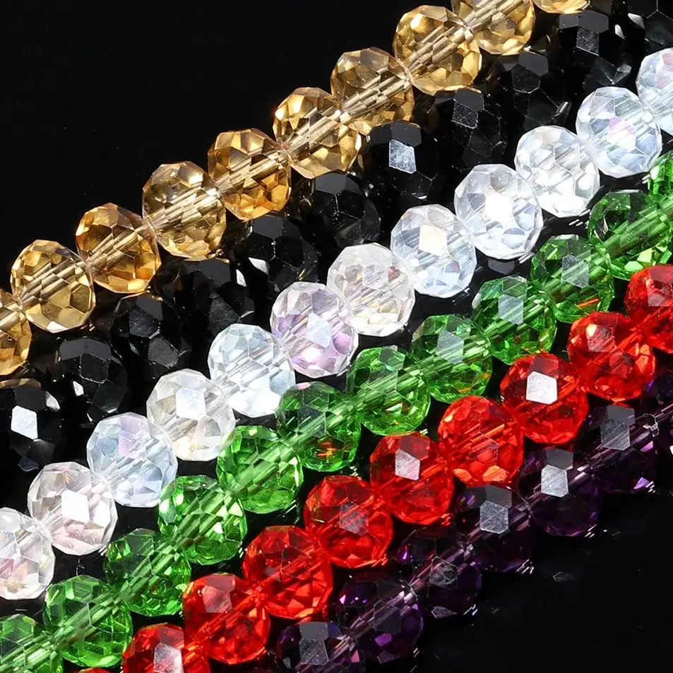 4/6/8/10/12mm Austria Faceted Crystal Glass Beads Halloween Color Loose Spacer Beads For Jewelry Making DIY Bracelet Necklace