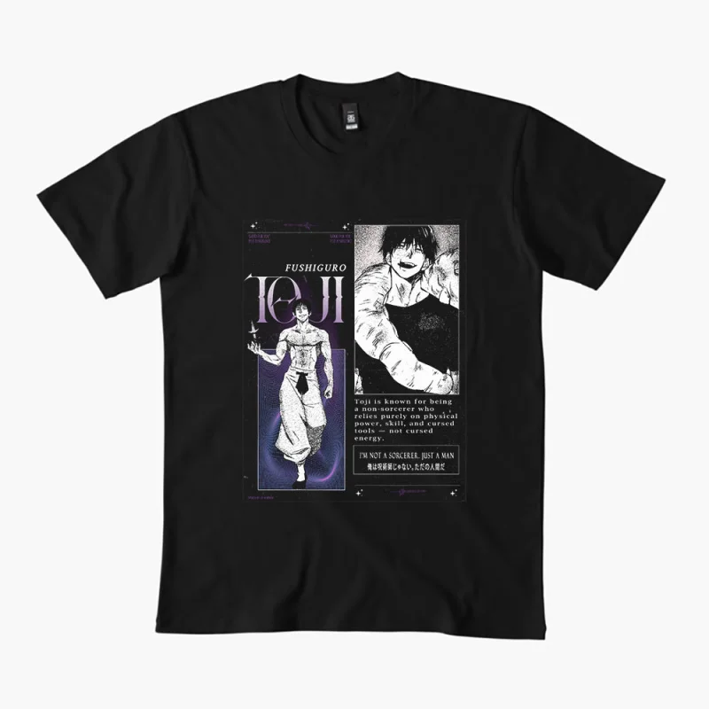 

0309 Toji Fushiguro Anime T shirt Jujutsu Kaisen Manga Men's print Graphic Tee Shirt 100% cotton Y2K clothes All size tops S-6XL