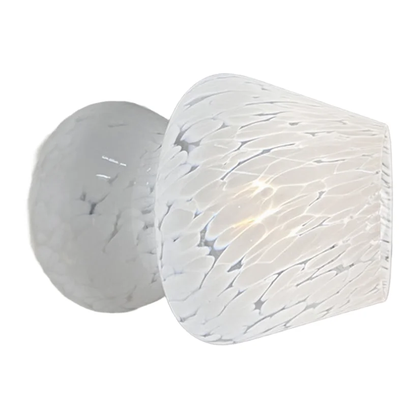 75STO-Colorful Flower Dot Glass Mushroom Lamp, American Retro Decorative Desk Lamp, USB Bedside Atmosphere Light