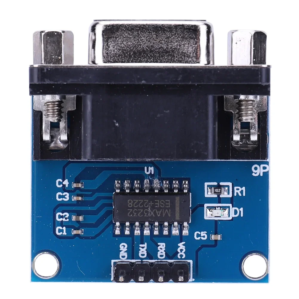 1-10PCS MAX3232 RS232 to TTL Serial Port Converter Module TX RX VCC GND Female DB9 Connector 3.3V-5.5V MAX232 Flashing Board