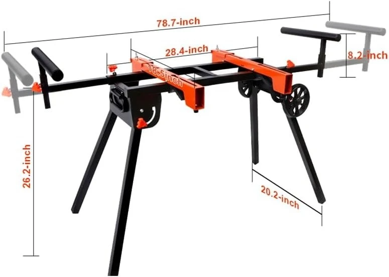 Supporto per sega obliqua con ruote, tavolo da lavoro pieghevole con sistema di montaggio per attrezzi a sgancio rapido, cavallo per sega portatile · Vendite dirette in fabbrica