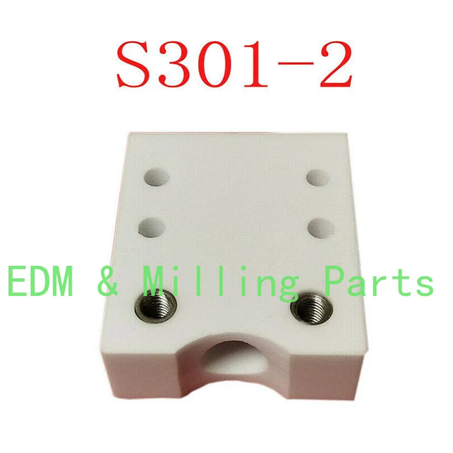 

S301-2 Spark CNC Wire EDM Machine Part Lower Isolator Plate Ceramic EDM Block 58 * 50 * 20T