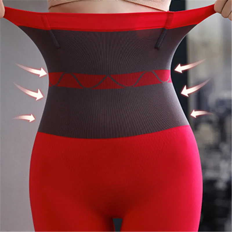 OWEQ High Waist Wide Stripe Slimming Boxer Briefs Compression Butt Lifter Control Shapewear Bodybuilding Underwear For Women