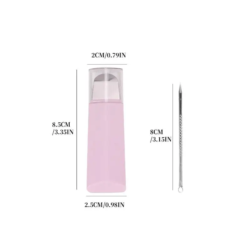 Dissolvant de points noirs, épurateur de peau, spatule, bouton, acné, aiguille, outil, nettoyeur de pores du visage, ensemble de soins de la peau, 2 pièces