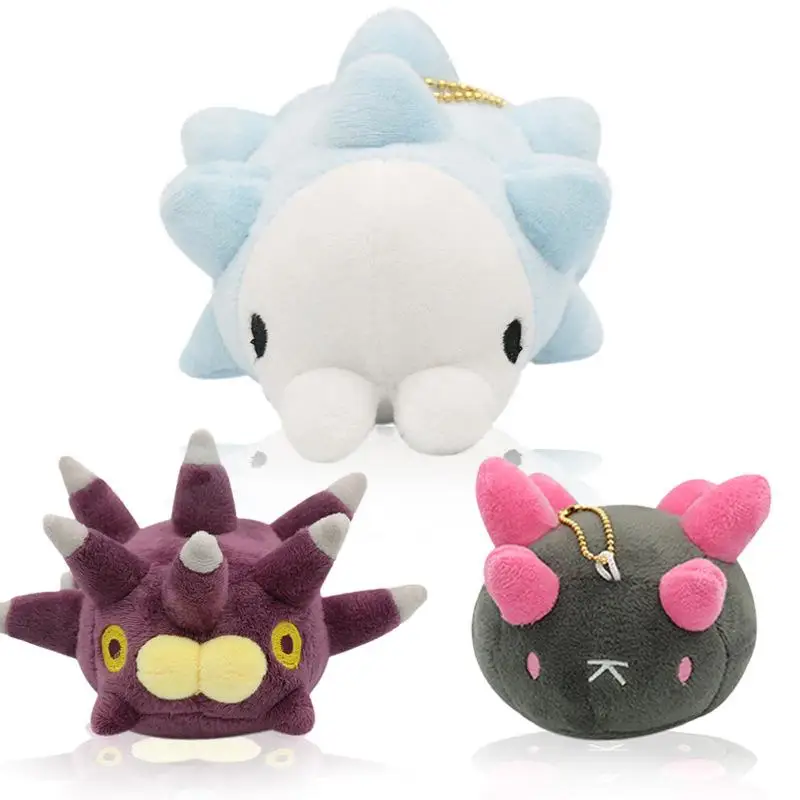 Kawaii Snom Sea muñeco de peluche de dibujos animados Pyukumuku erizo de mar lindo llavero de felpa mochila decoración colgante regalo de cumpleaños