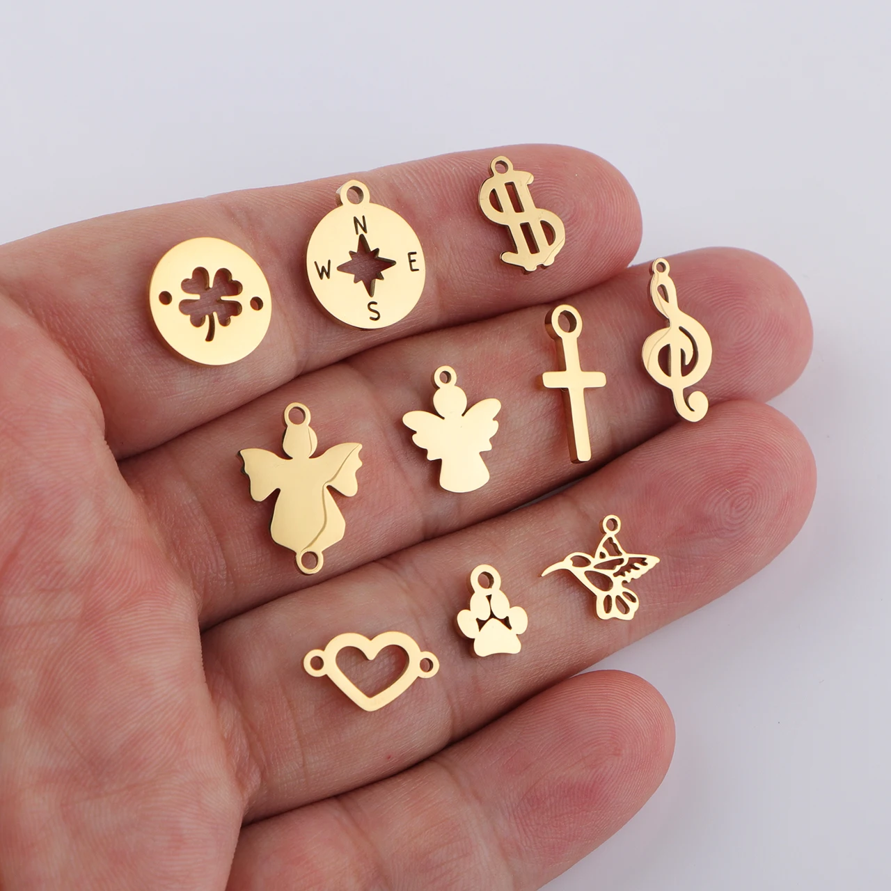 10pcs/Lot Mirror Polished Stai - огляд і ціна Jewelry Making Notes