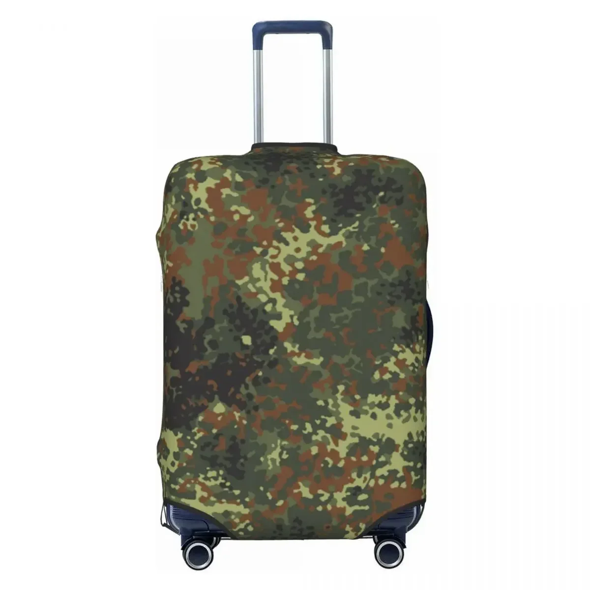 

Custom Flecktarn Camo Suitcase Cover Elastic Army Camouflage Luggage Protective Covers for 18-32 inch