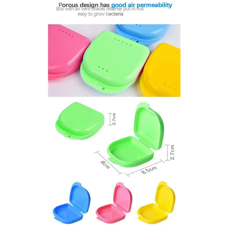 10Pcs Mix Denture Storage Cases Orthodontic Retainer Partial Denture Container Boxes for Dental Prosthesis Care