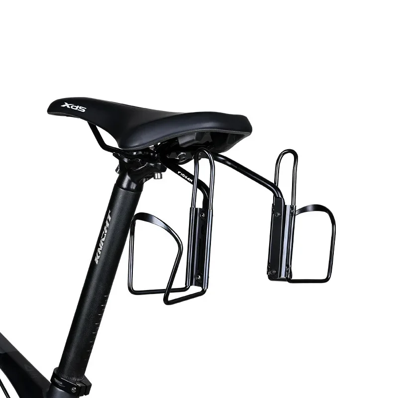 

Bicycle Tail Bag Stabilizer Double Bottle Cage Mount Seat Bow Conversion Bracket for Road Mountain Bike