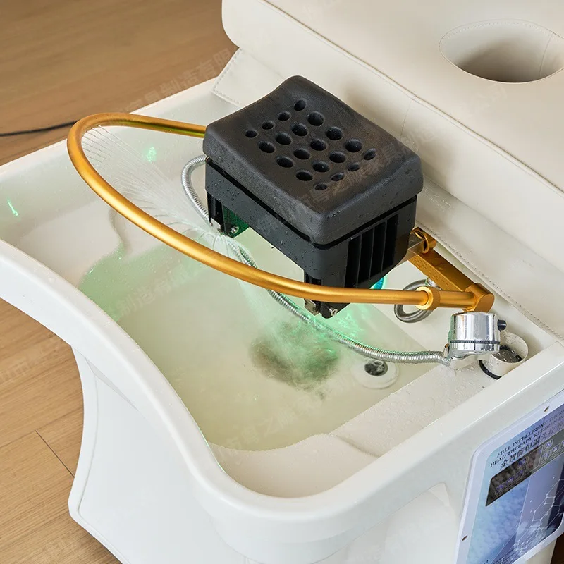 Head treatment bed water circulation with water heater fumigation massage integrated bed