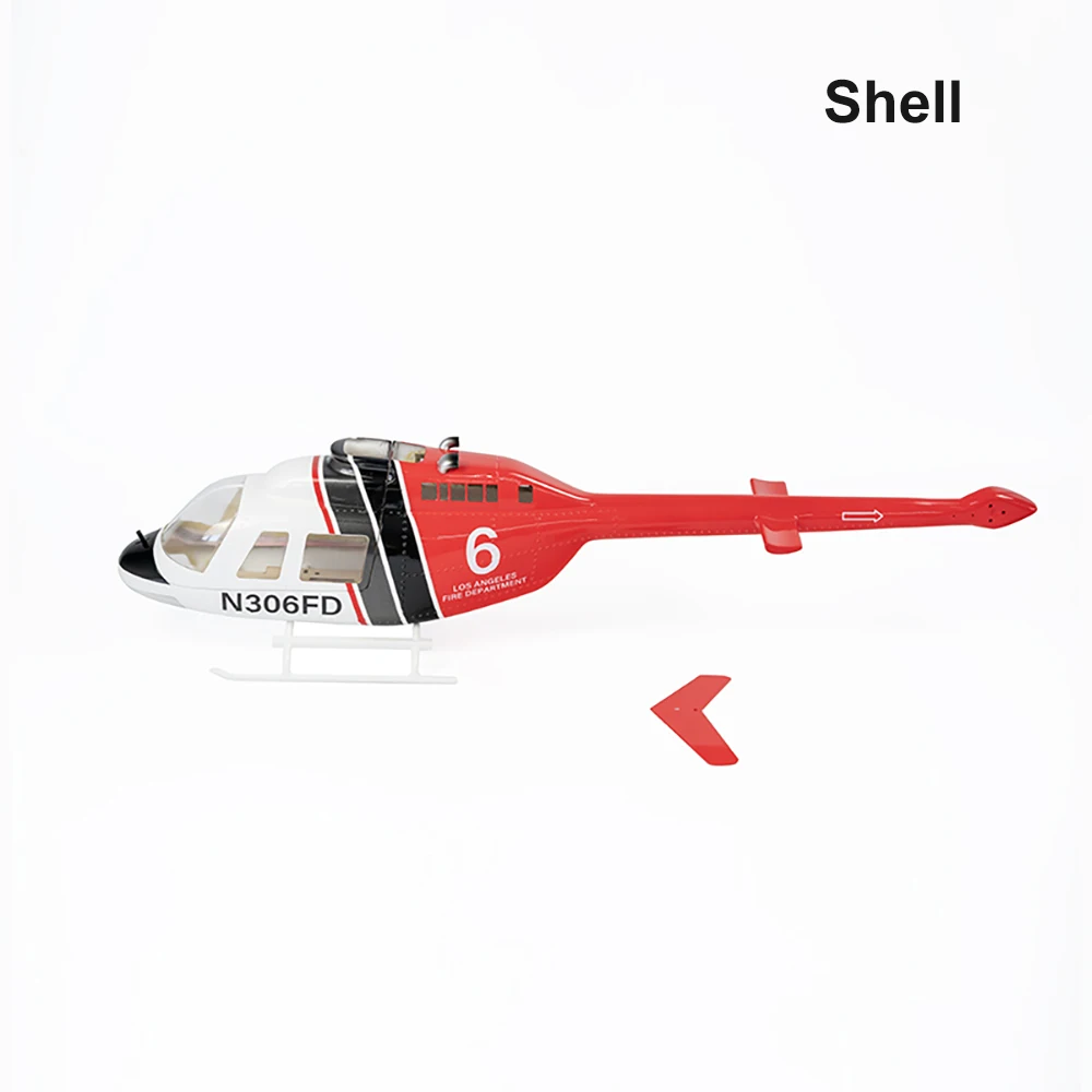 FLY WING Bell 206 V3 RC Helicopter RTF PNP 6 Channel 1/16 Brushless Motor GPS Remote Control Aircraft with H1 Flight Controller