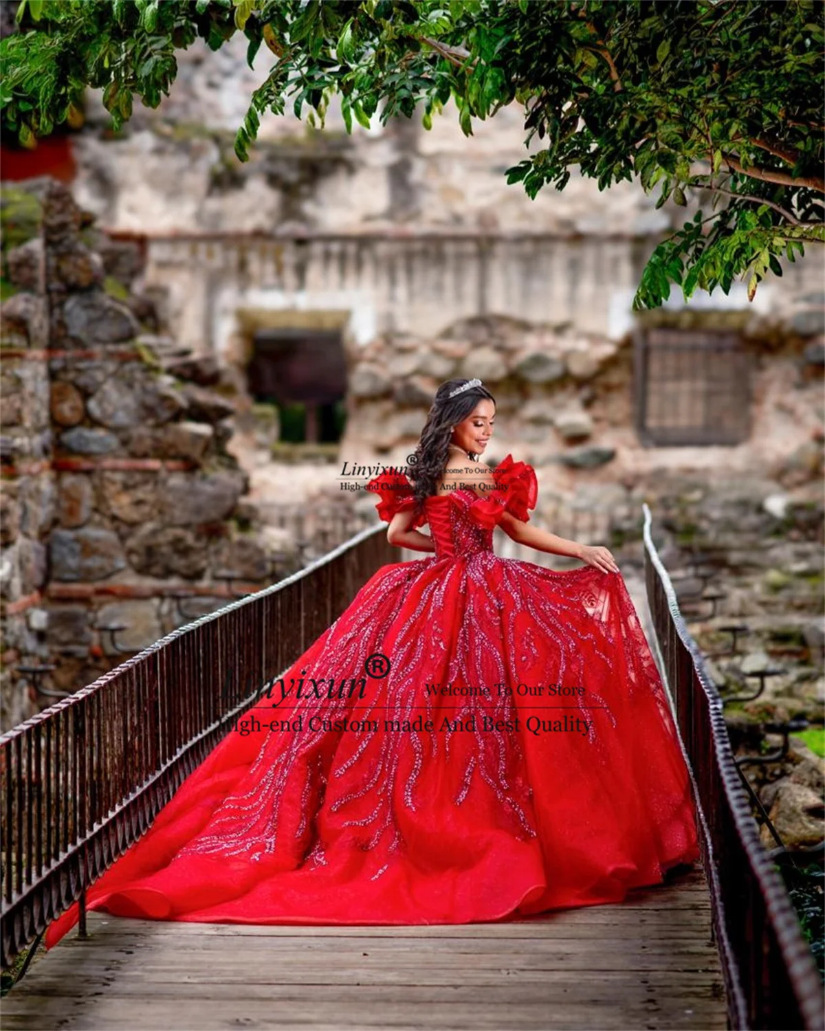 

Мексиканское платье Quinceanera с открытыми плечами, бальное платье принцессы с блестками и бисером, корсет Sweet 16, платье по индивидуальному заказу, Vestidos De 15 Años