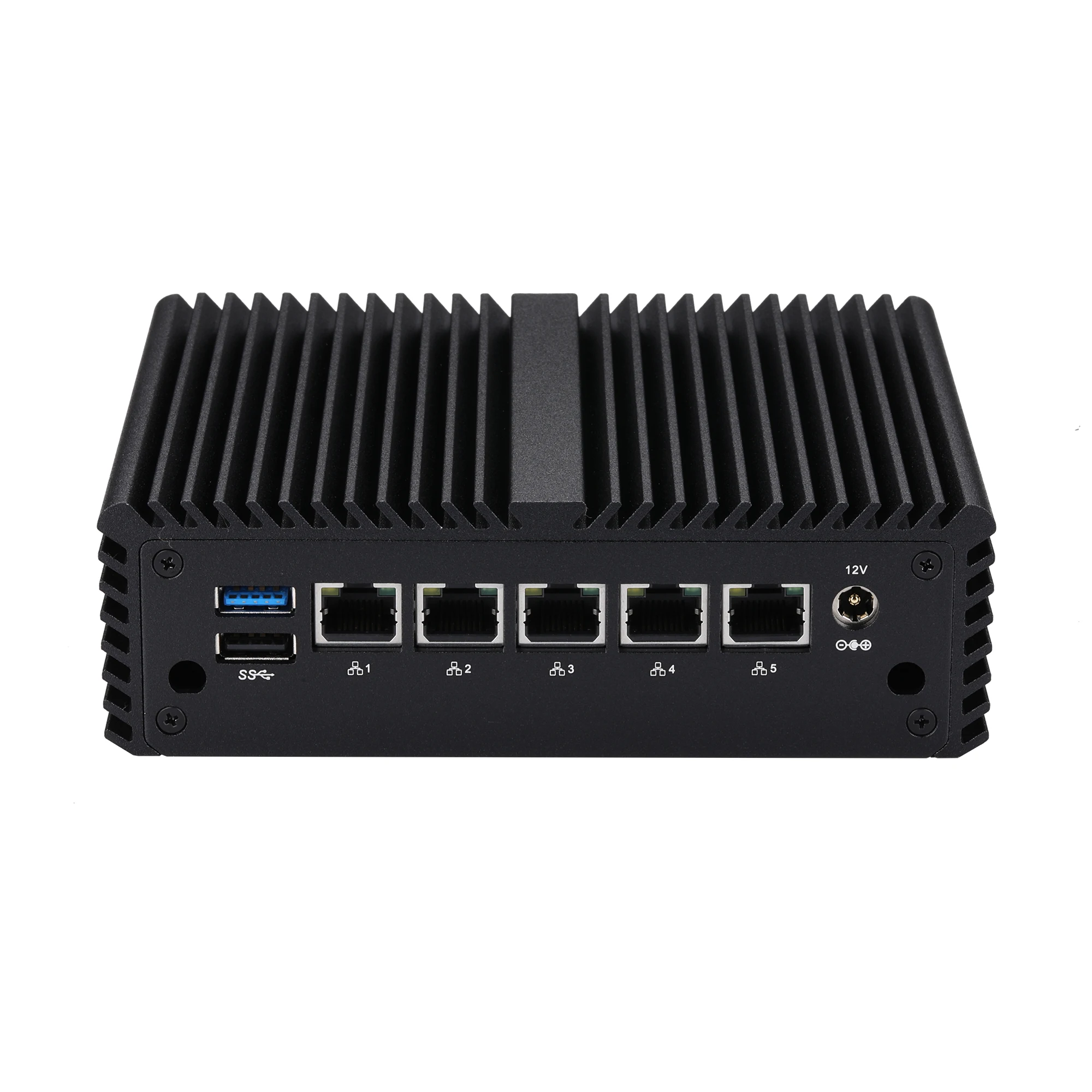 Qotom Q10821G5 Mini PC 5*2.5GLan Celeron J6412 AES-NI 2GHz 2USB3.0 RJ45 COM DP VGA Proxmox Pfsense Firewall Router Mini PC