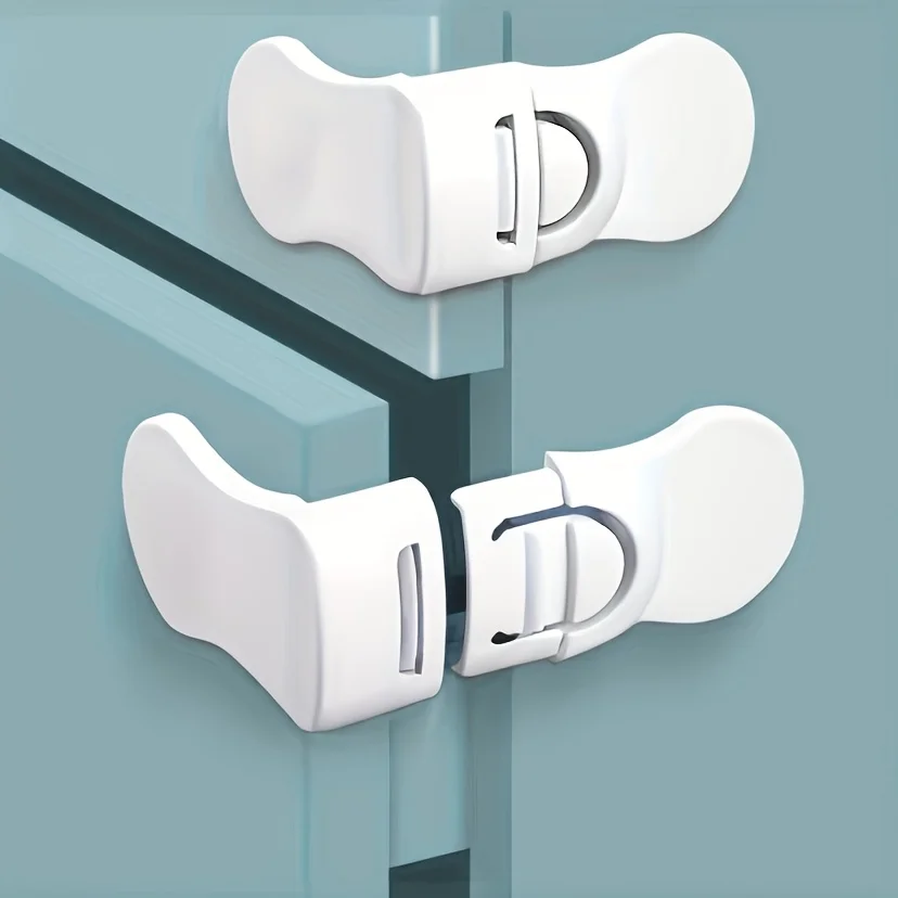 6pcs Baby Safety Locks, Suitable for Cabinets, Drawers, and Refrigerators - Easy Installation, No Drilling Required,ABS Material