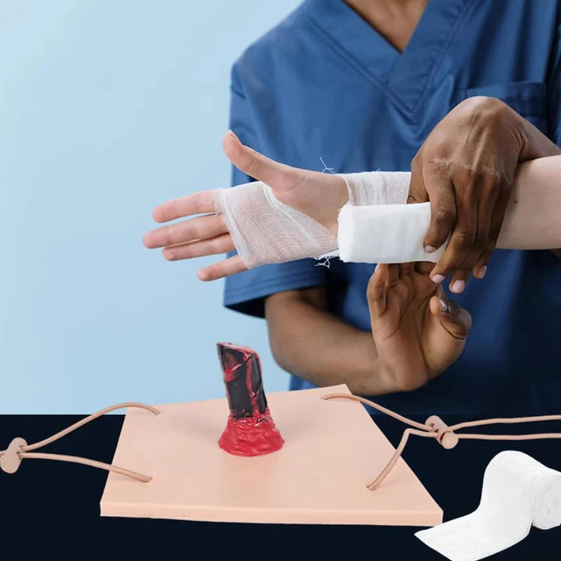 Limb Penetrating Injury Model Silicone Simulation Skin Practice Model Wound Surgical Suturing Training Module