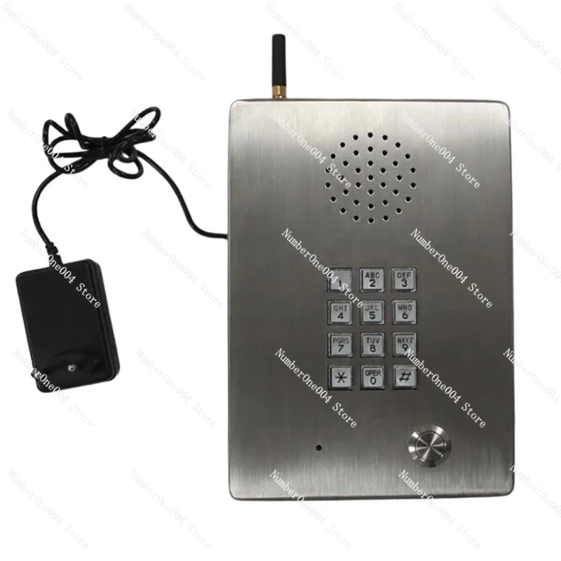 Suitable for Elevator Stainless Steel Emergency Telephone, Wall-mounted Hands-free Emergency Intercom