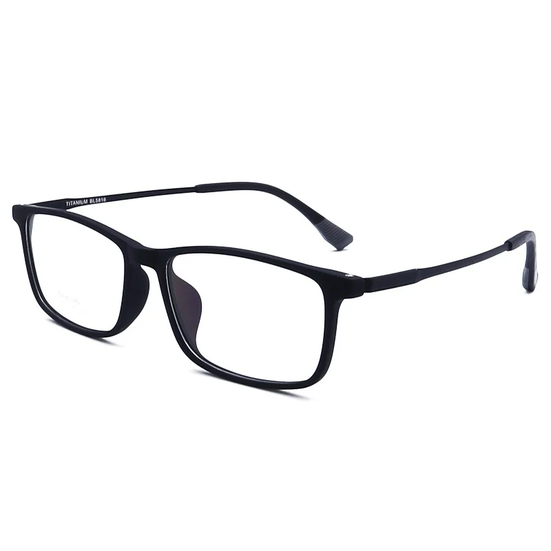 Monture de lunettes en titane pour hommes, lunettes carrées ultra légères, grand visage, jambe, contrevenants optiques, 5816