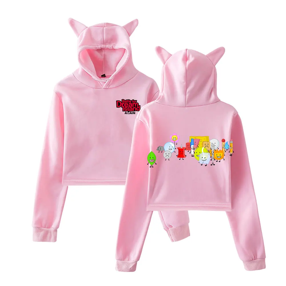 Jacknjellify Merch Vintage 90s ملابس الشارع الشهير شعار هوديي هوديس بلوزات للفتيات القط الأذن المحاصيل موضة الرياضة البلوز