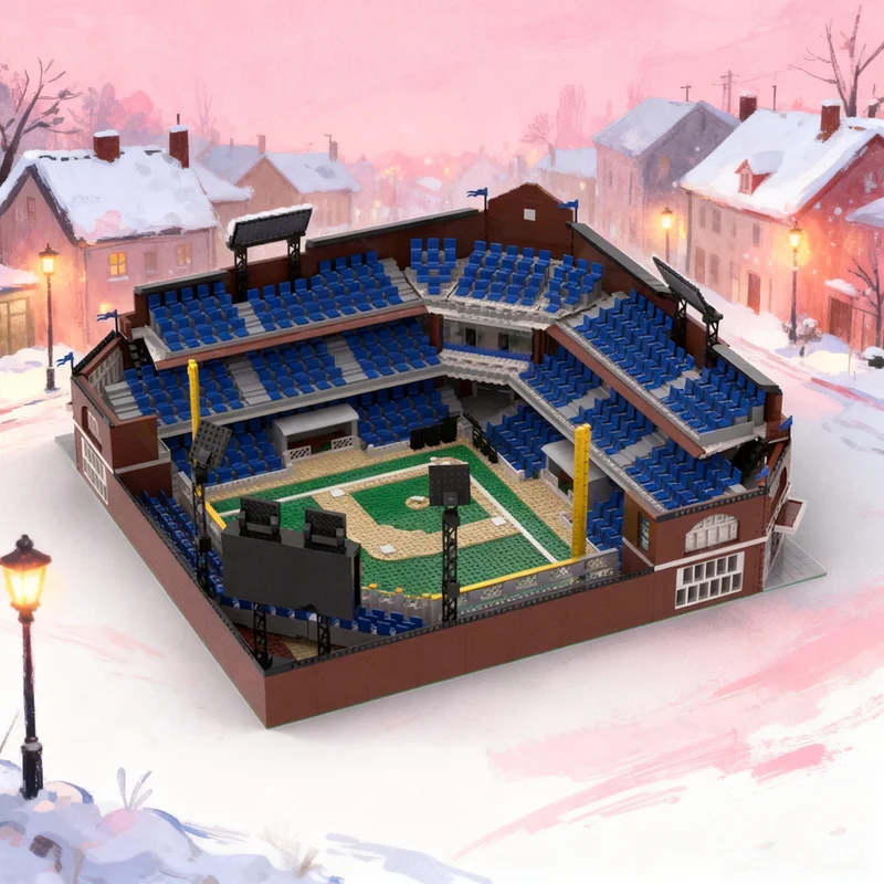 7313pcs MOC Modular Baseball Stadium Mini Figure Architecture Street Scene Model Building Blocks Hero SciFi Pirate Fan Toy Gift