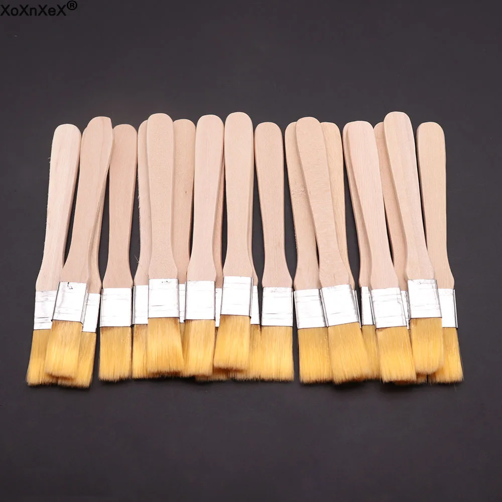 Nylon Brushes Short Wooden Handle Art Paint Brushes, Watercolor Brushes Wall Brushes Art Brushes, Cleaning Tools